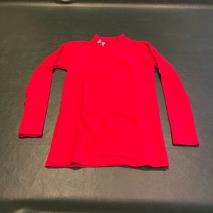 🔴UNDER ARMOUR ColdGear Shirt (YL, Red)